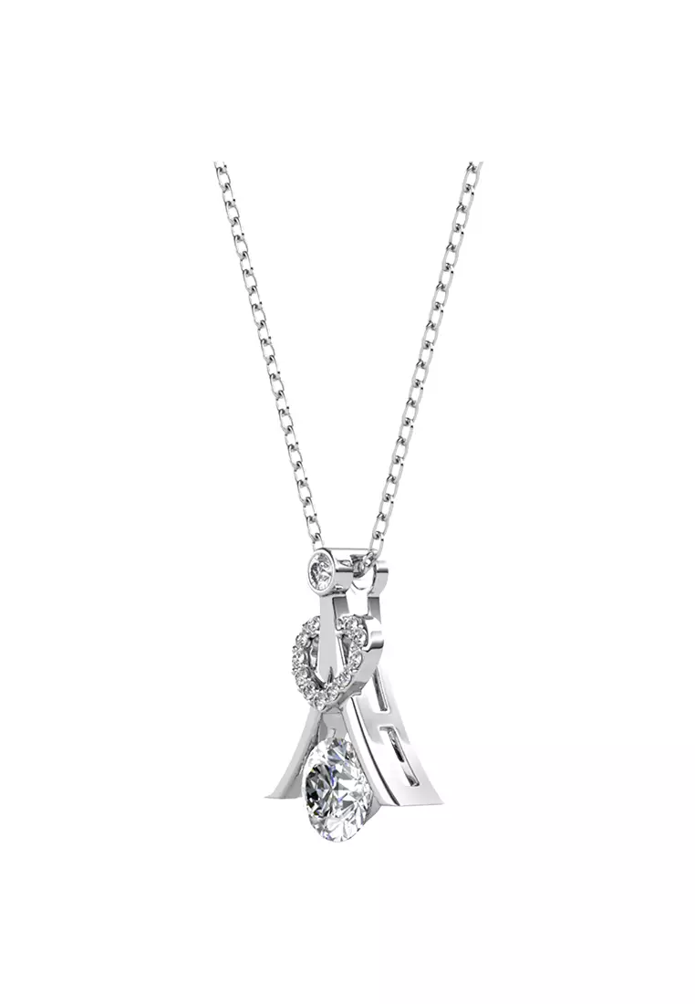 Soleste Pendant WG - Kalung Crystal by Her Jewellery