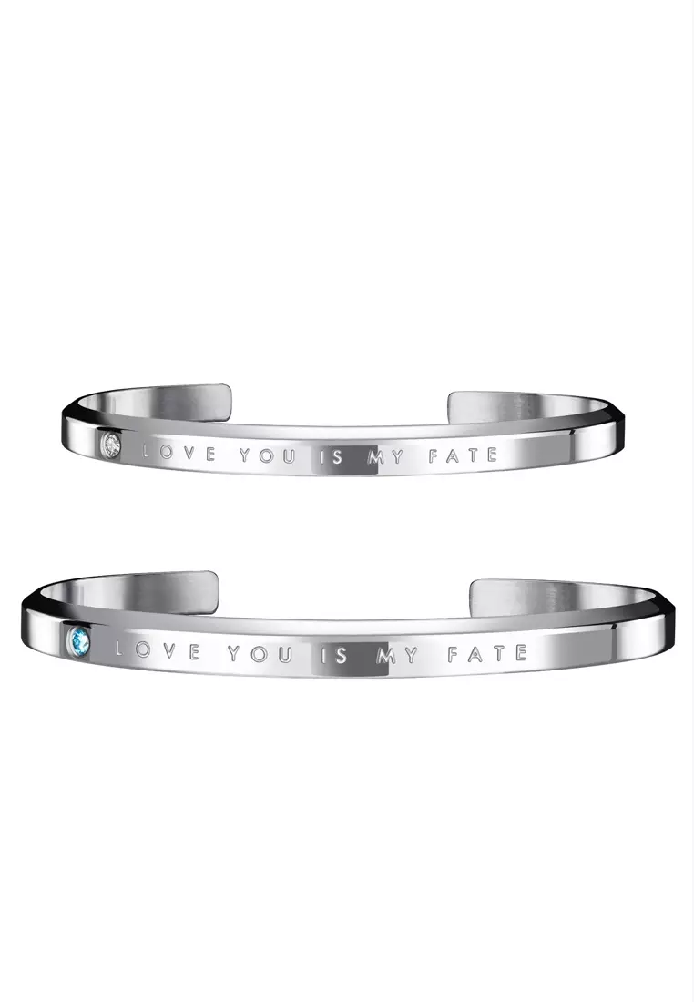 半開口情侶鈦鋼手鐲一對
