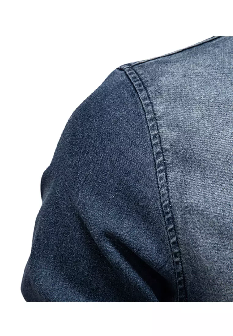 Slim Long Sleeve Denim Shirt AX6036