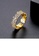 Glamorousky white Fashion Brilliant Plated Gold Geometric Cubic Zirconia Adjustable Open Ring B1702AC95D0115GS_4