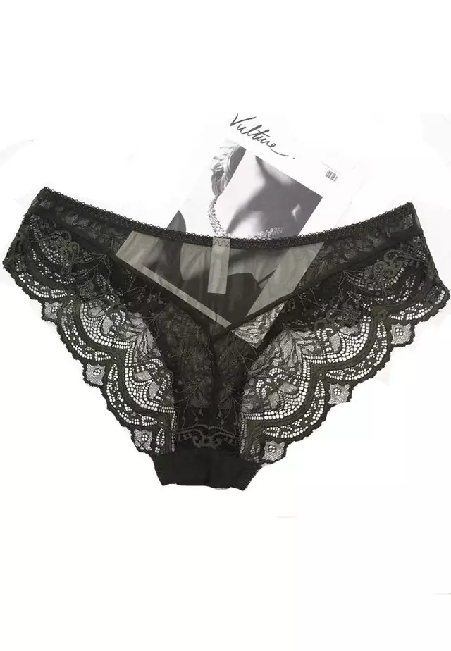 Lace Ultra-Thin See-Through Underwire Bra with Panty Set CA123109GR