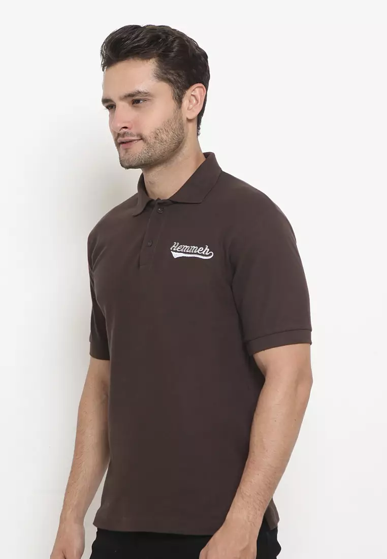 Jual Hemmeh Hemmeh Polo Shirts Polos Brown Original Zalora Indonesia