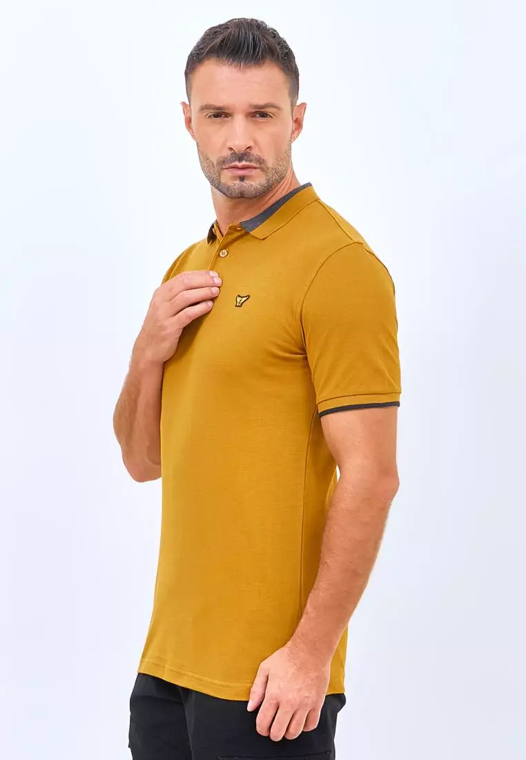 Jual Emba Classic Emba Classic-Kaos Polo Lengan Pendek warna Mustard ...