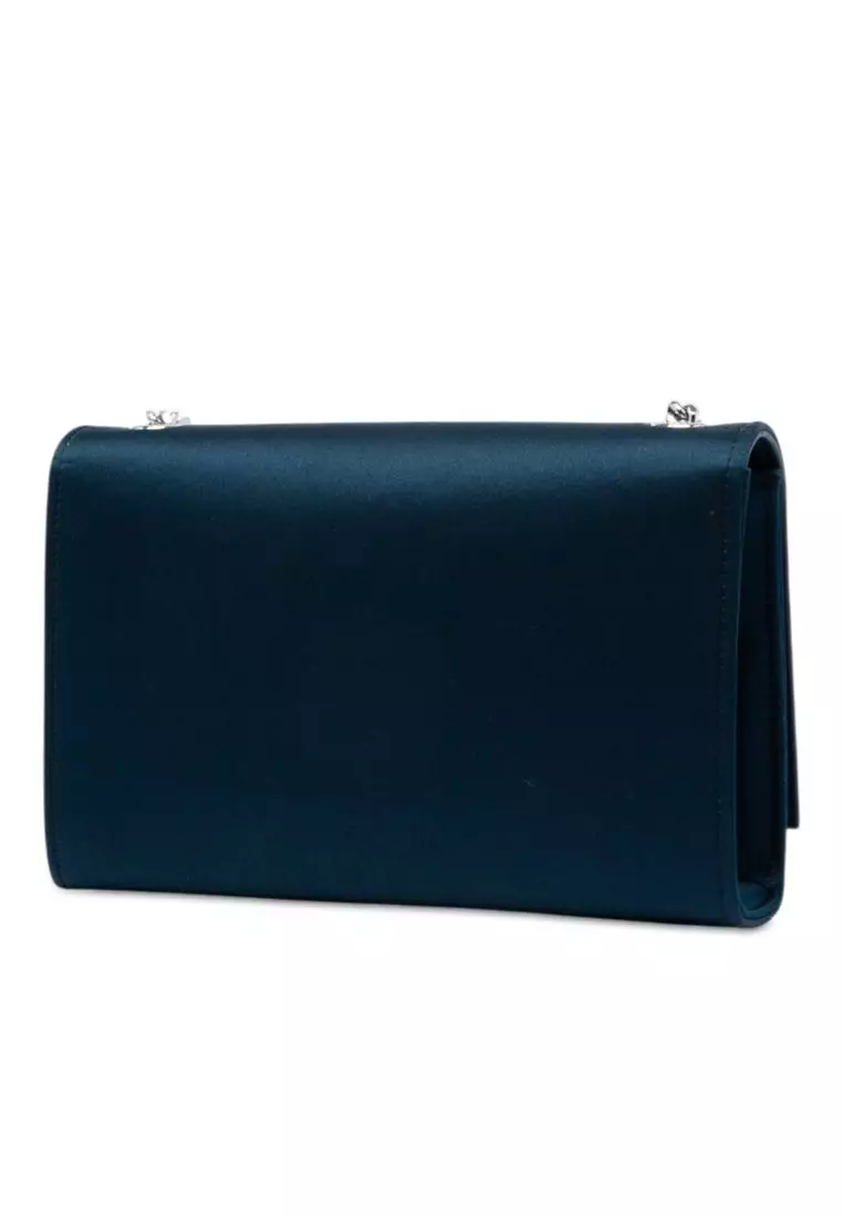 Pre-Loved Saint Laurent Small Satin Monogram Kate Tassel Crossbody
