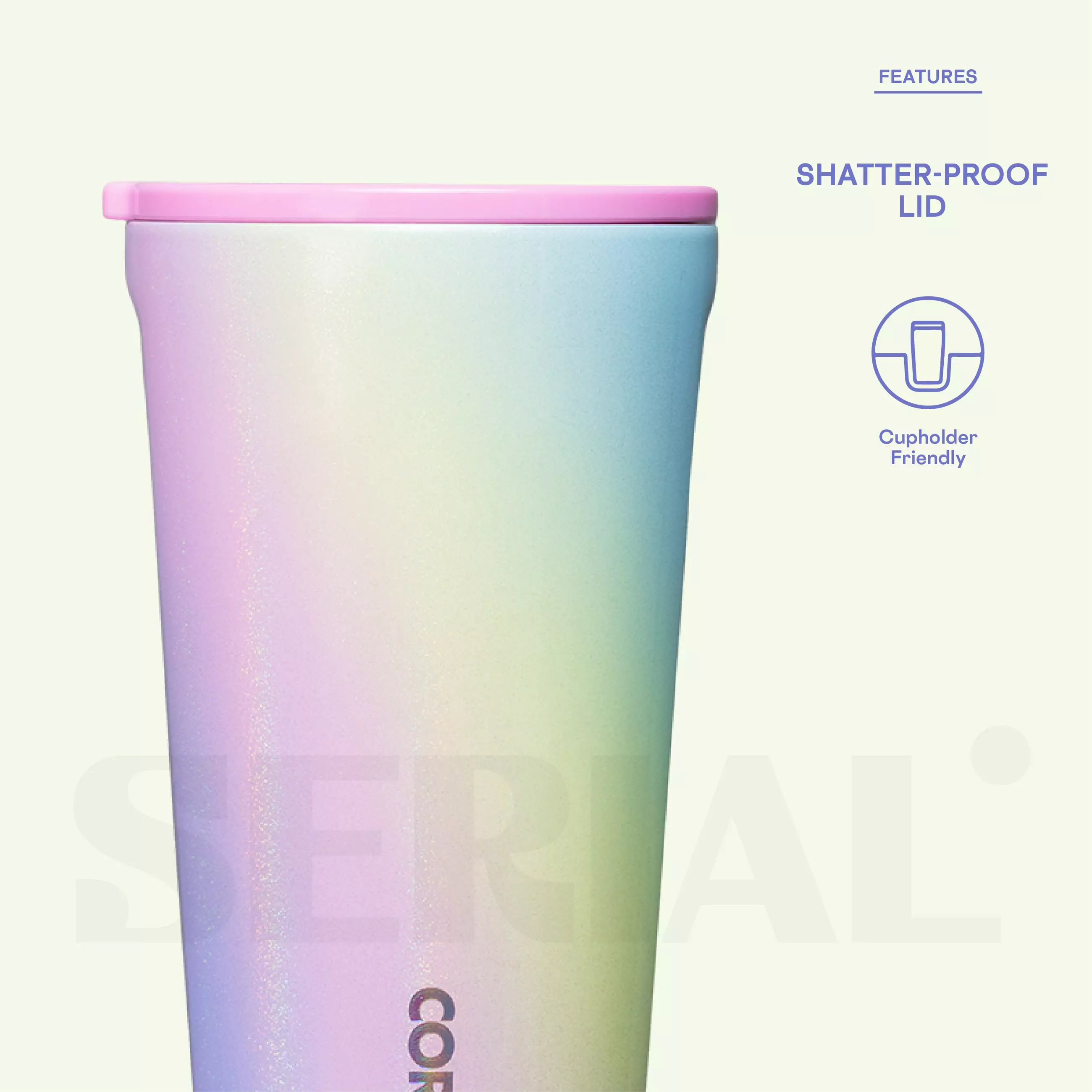 CORKCICLE® Tumbler 16oz - Rainbow Unicorn