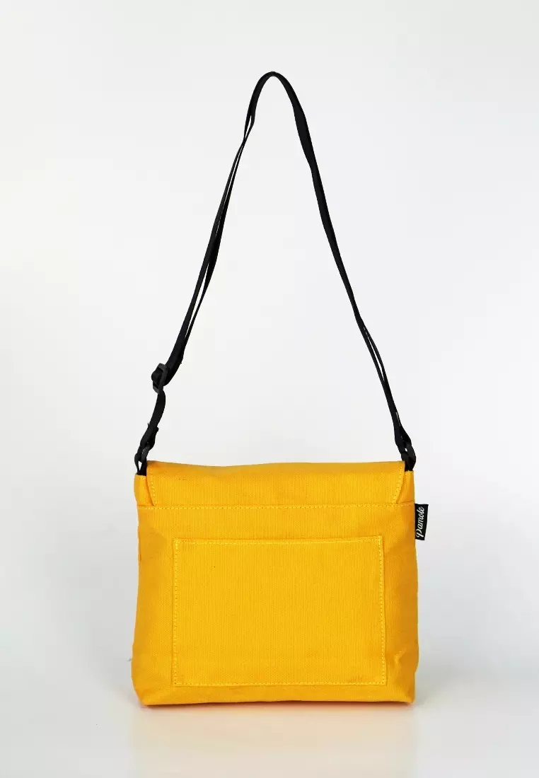 Pamole Minica Series Tas Selempang Wanita Sling Bag Bahan Kanvas Warna Kuning