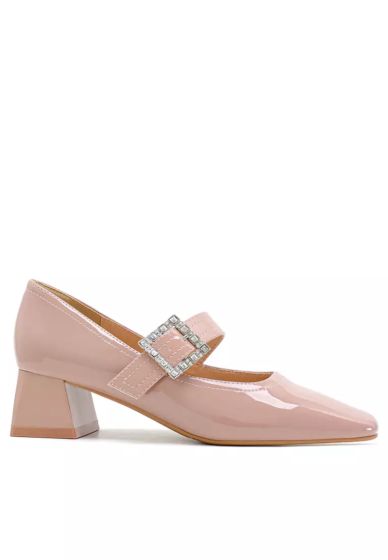 Discount on Twenty Eight Shoes  shoes - SKU: 4.5CM Rhinestone Buckle Strap Mary Jane Shoes BY345-10