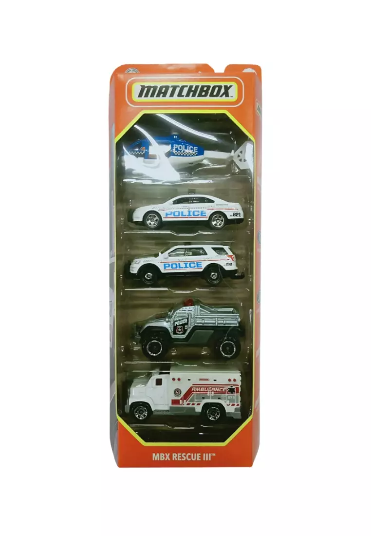 Buy Matchbox Matchbox Rescue Electric Drivers 5 Car Pack Die-cast ...