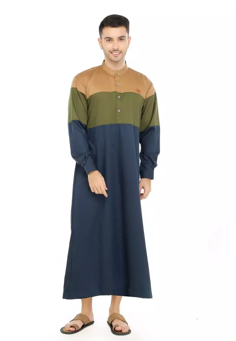 Jubah Gamis Muslim Pria Arsyad - Navy Army