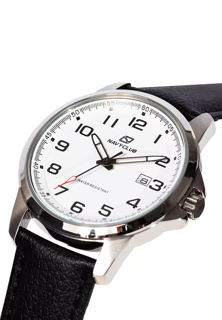 Navy Club Jam Tangan Pria Climate- Leather Strap