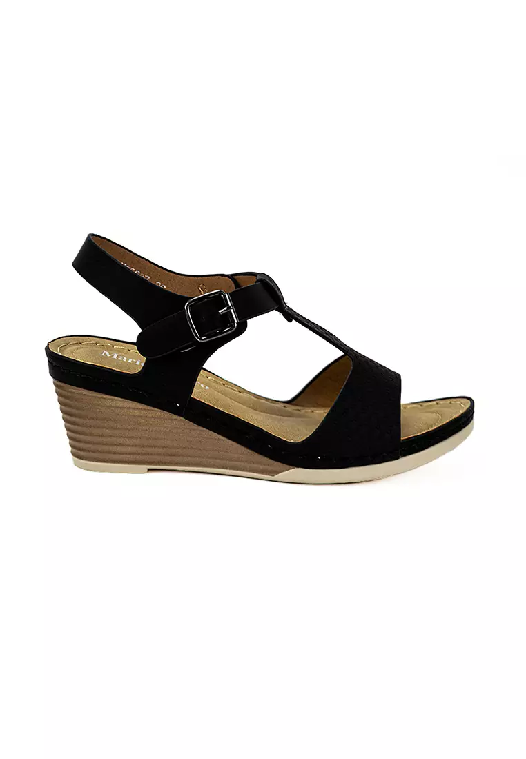Discount on Mario D' boro Runway  shoes - SKU: Women's Wedge Sandals LW 22397 Black