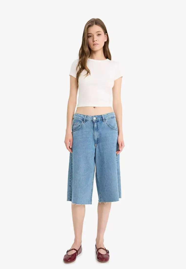 Basic Plain Ribbed T-Shirt