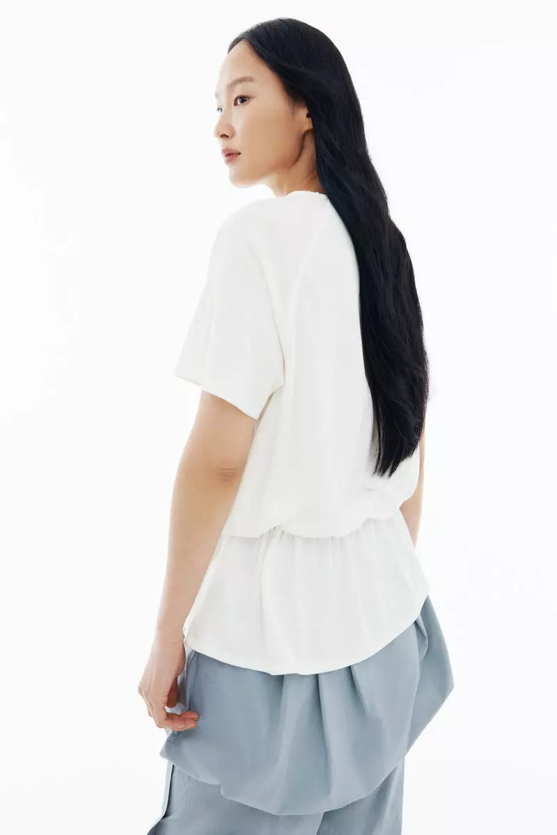 Drawstring-detail top