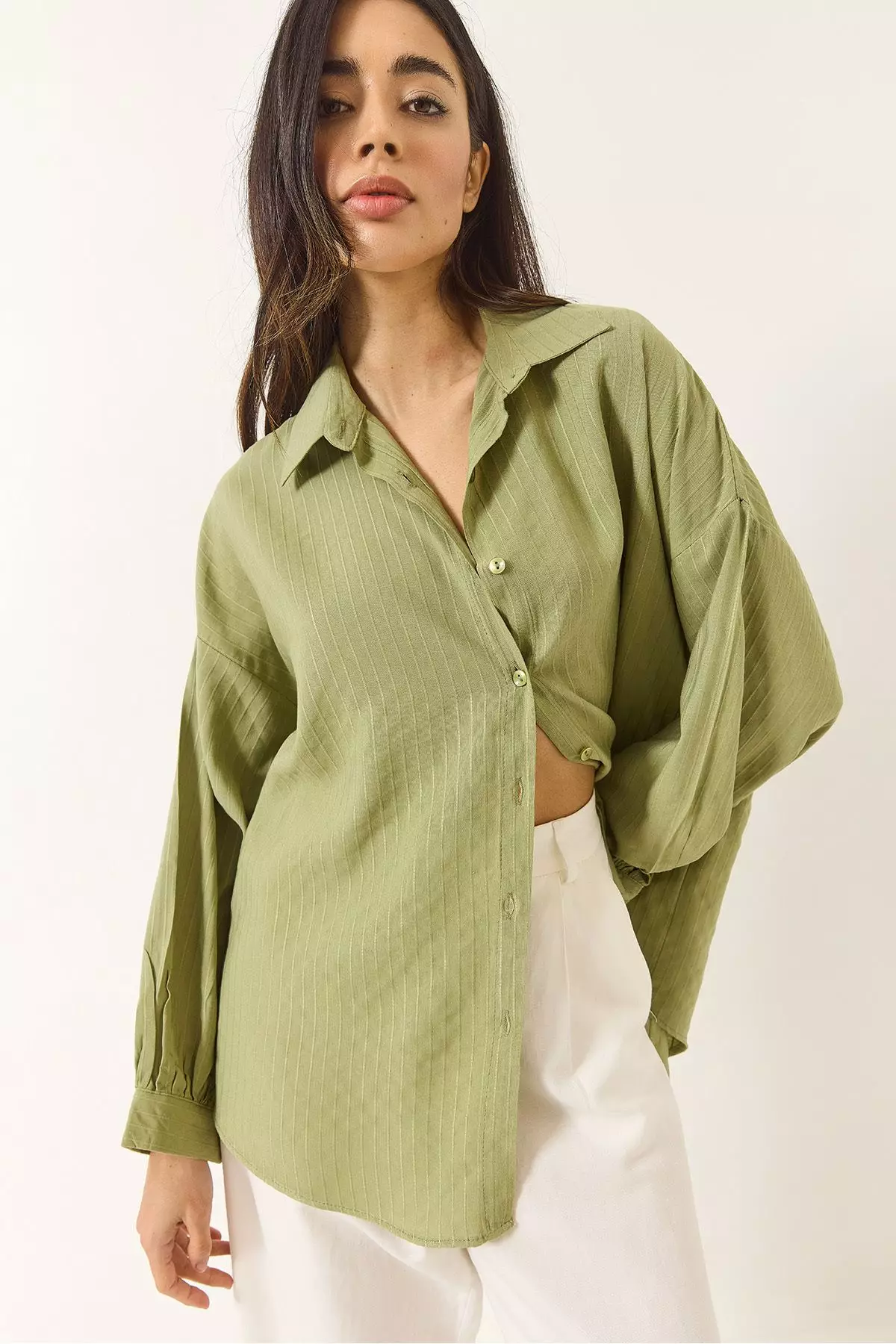 Women's Jacquard Linen Shirt 60171028
