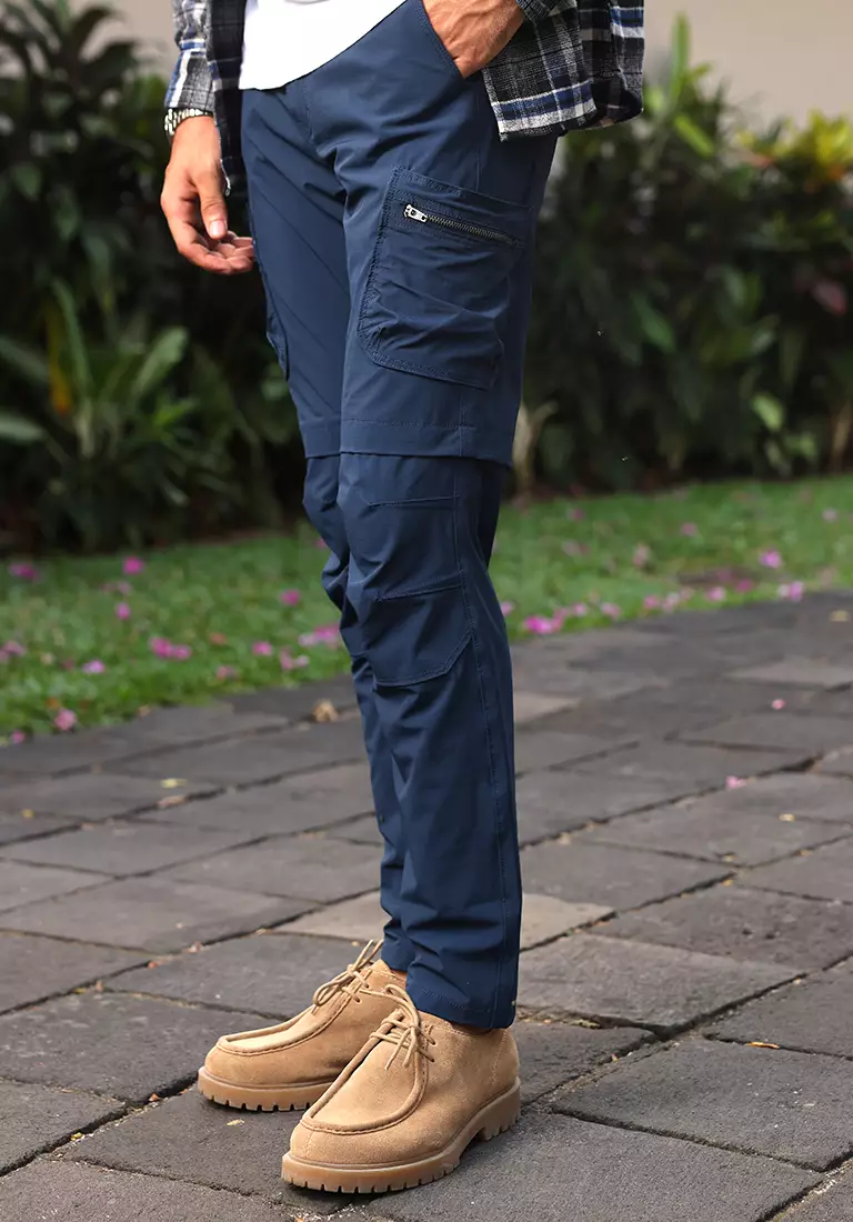 Oxcon Long Pants Cargo 4 WayStretch Nylon Cotton Navy Blue