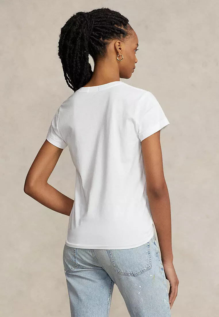 Polo Ralph Lauren Women Cotton Jersey V-Neck Tee