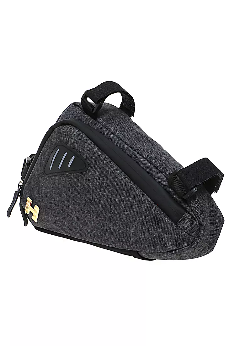 Qian Tas Sepeda Serbaguna Triangle Frame Bag Pouch Waterproof Material Polyester ORIGINAL - Black