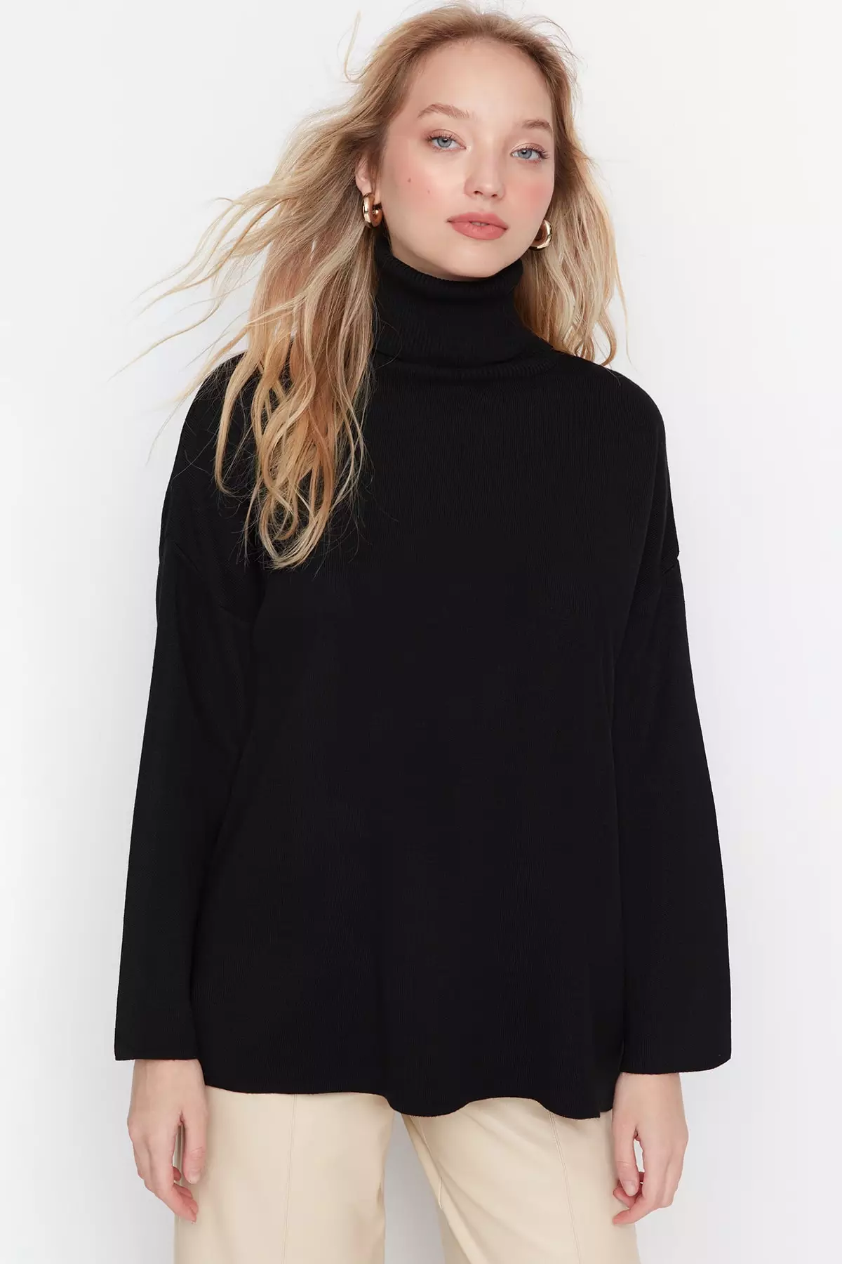 Oversized Roll Neck Jumper