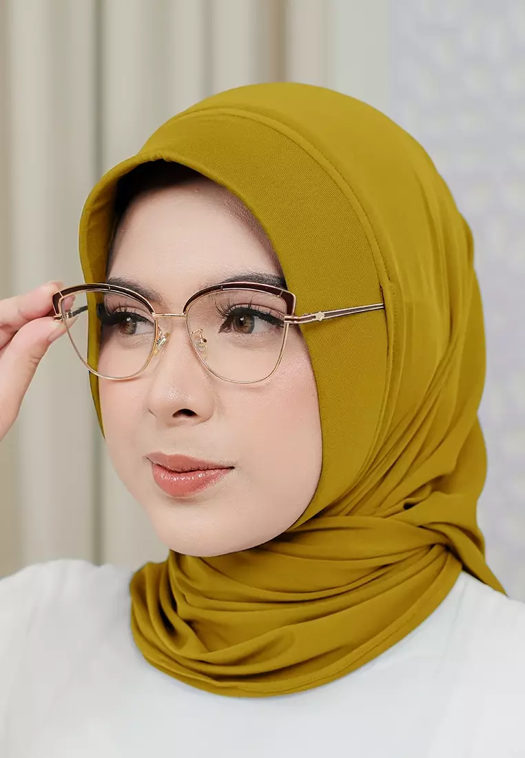 HIJAB INSTAN SOFTPAD AMEENA - MUSTARD