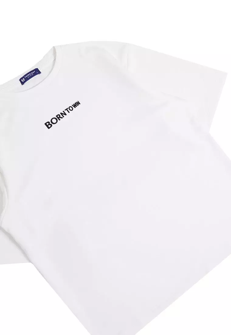 MTV12 oversize kaos unisex scubalux "born to win" putih