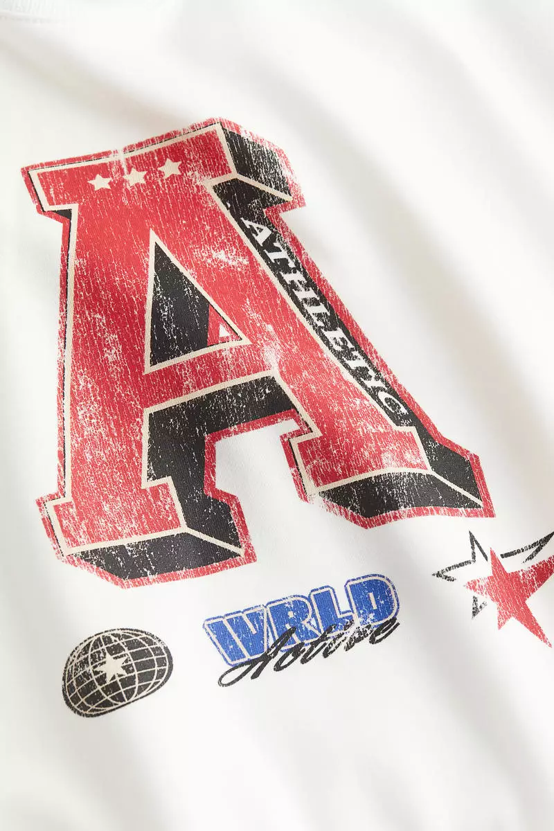 Oversized motif-detail sweatshirt