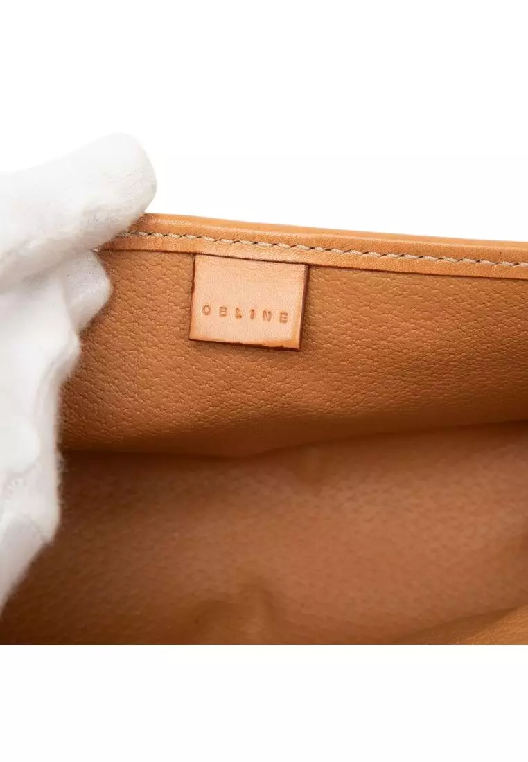 Pre-Loved Celine Macadam Coated Canvas Clutch