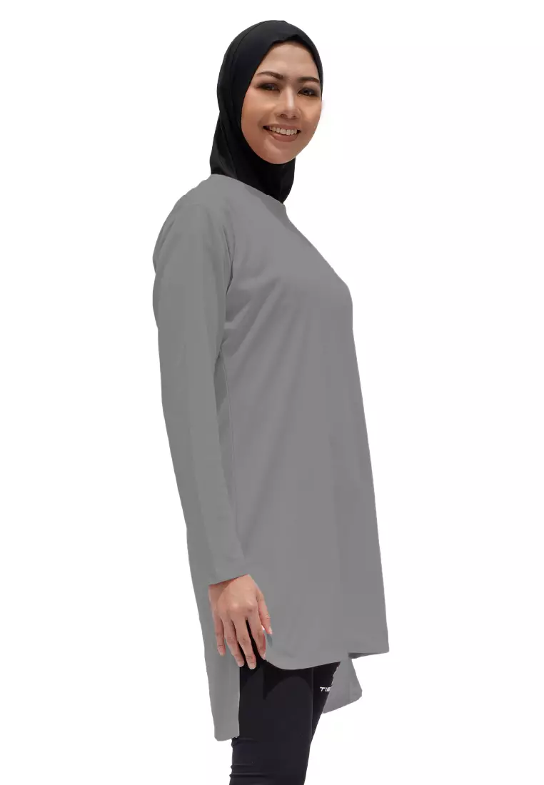 Tiento Aleeya Long Sleeve Dry Fit Basic Sporty Baju Kaos Olahraga Lengan Panjang Wanita Muslimah Remaja Dewasa Lari Gym Senam Yoga Tenis