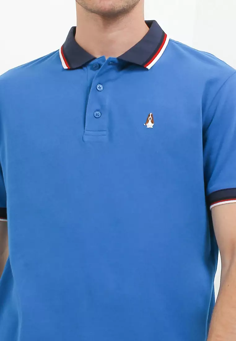 Daumier Stripe Flatknit Polo Shirt