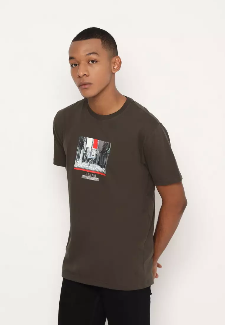 POLICE T-Shirt Cotton Combed Sablon Raster Pria 2073280431