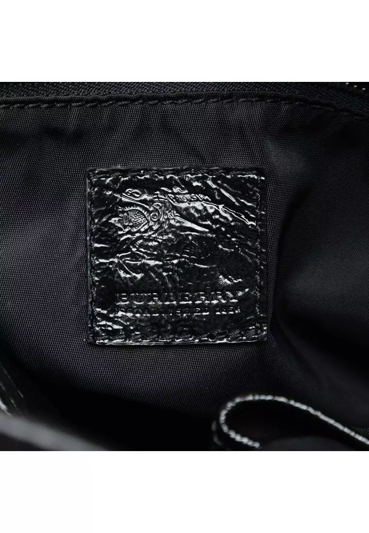 Pre-Loved Burberry Small Beat Check Nylon Victoria Tote