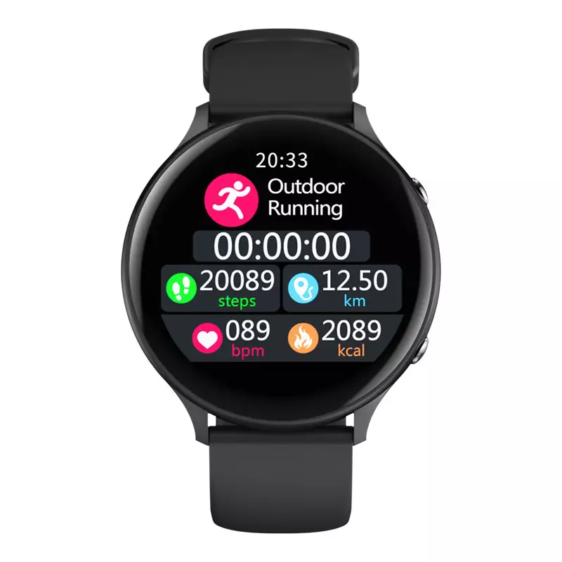 Jam Tangan Pria Olike Interstellar FW1 Smartwatch Digital Dial Black Rubber Strap