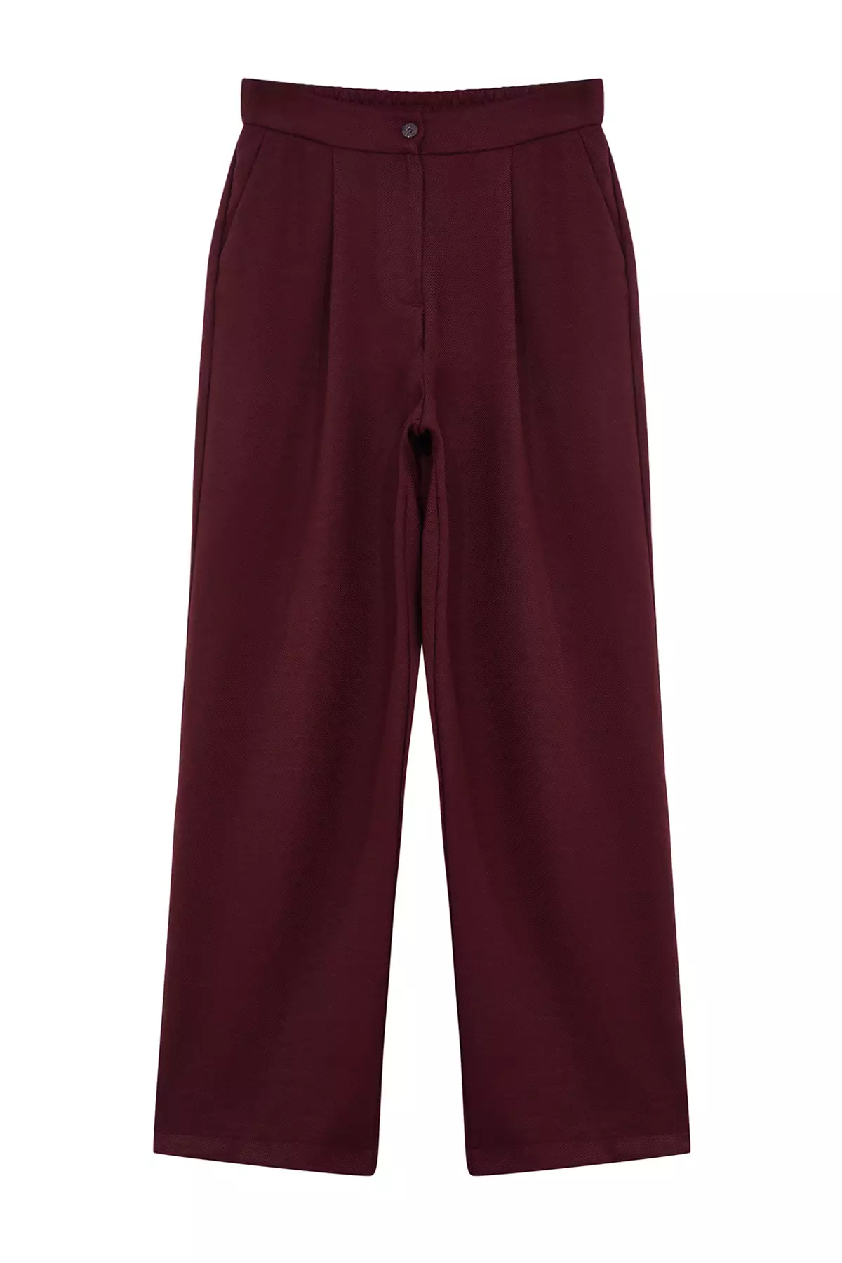 Burgundy Straight/Straight Cut Trousers