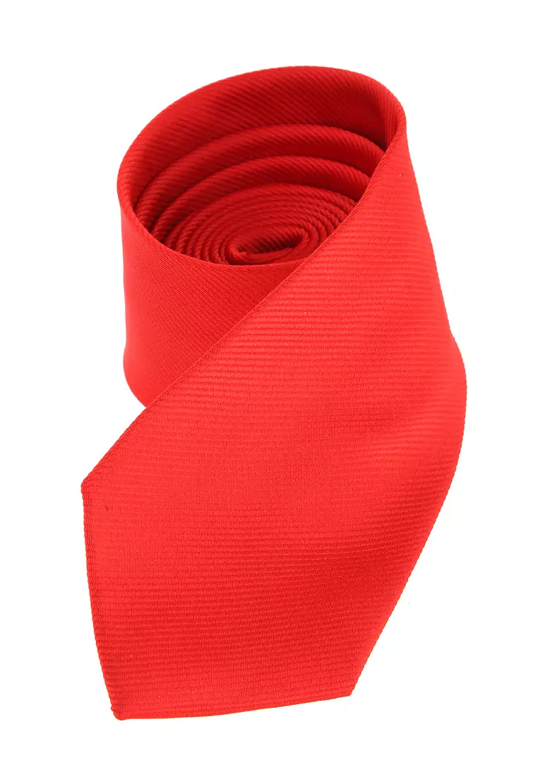 Stranger Dasi Pria Polos Plain Tie Man Neckwear Aksesoris Fashion Material Polyester ORIGINAL - Red