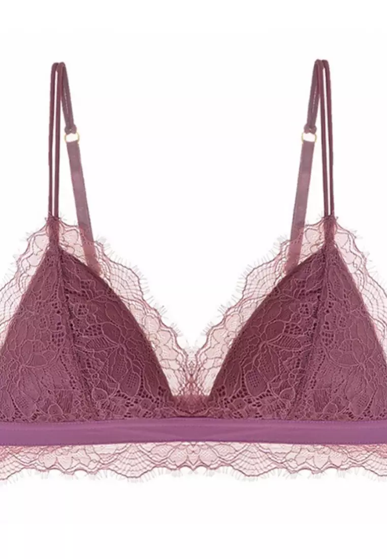 Non wired bra in Fuschia - Recycled Classic Lace Support