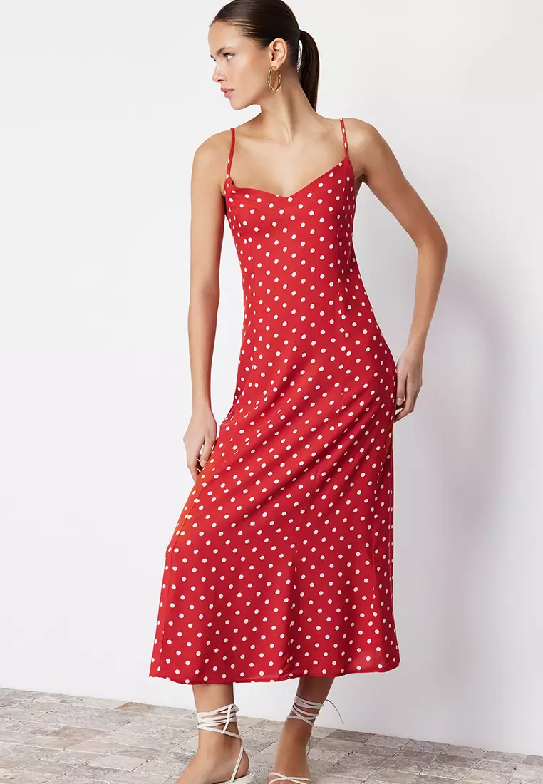 trendyol polka dot dress