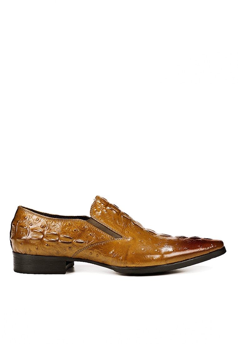 VANSA Croco Embossed Leather Slip-on Business Shoes VSM-F89132