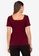 ZALORA WORK red Nursing Square Neck Puff Sleeve Top FD55EAA75CCE11GS_3