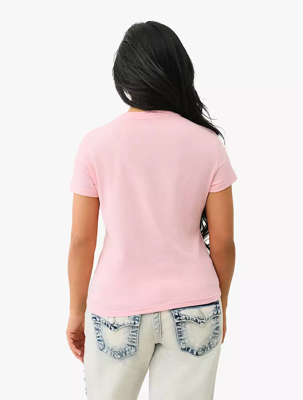 True Religion - Women T-Shirts - IRIDES TR CREW TEE - Candy Pink