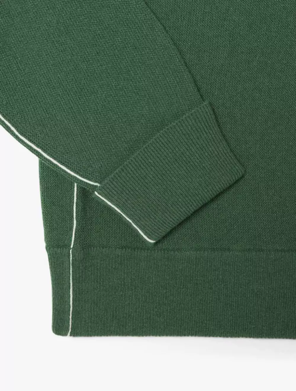 Relaxed Fit Carded Wool Cardigan - Green