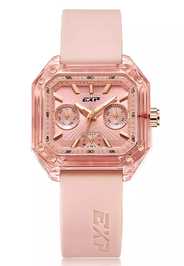 Expedition EXP - Jam Tangan Chronograph Wanita - Pink - Rubber Strap - 6840 MFRRGPN