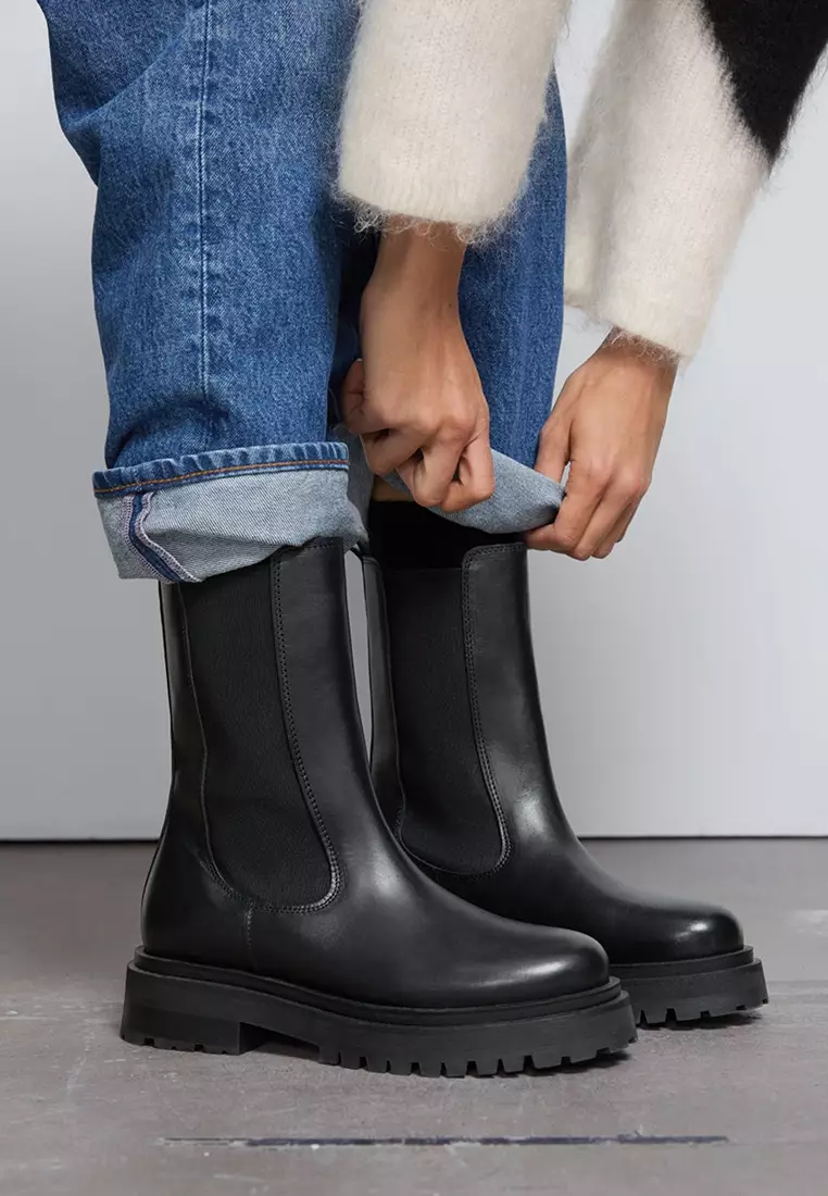 Buy & Other Stories Chunky Chelsea Leather Boots Online | ZALORA Malaysia