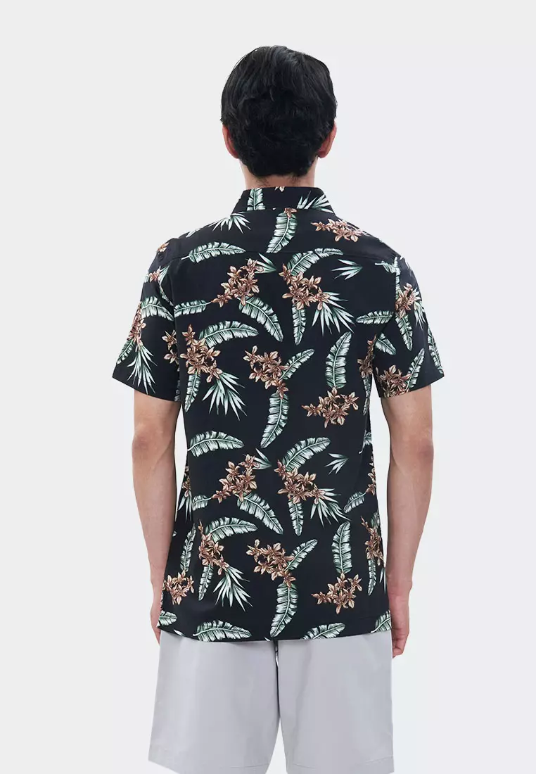 MANZONE Kemeja lengan pendek BLAZING -BLACK