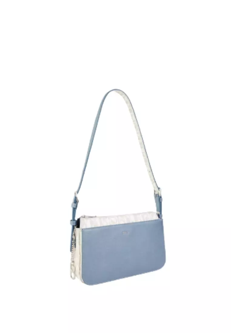 Bonia White/Blue Cettina Small Crossbody Bag