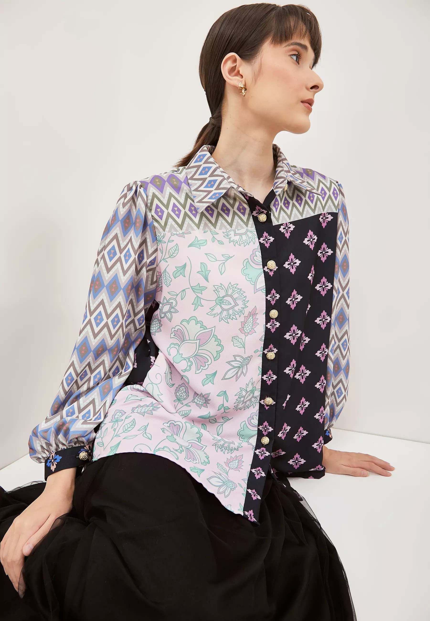 Kamilaa by Itang Yunasz Kemeja Eudora Pink