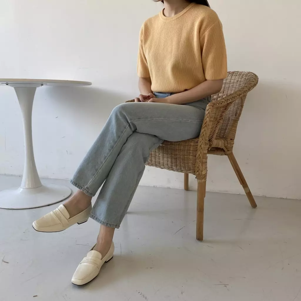 Sappun Pommier basic loafers & bloafers Ivory (2cm)