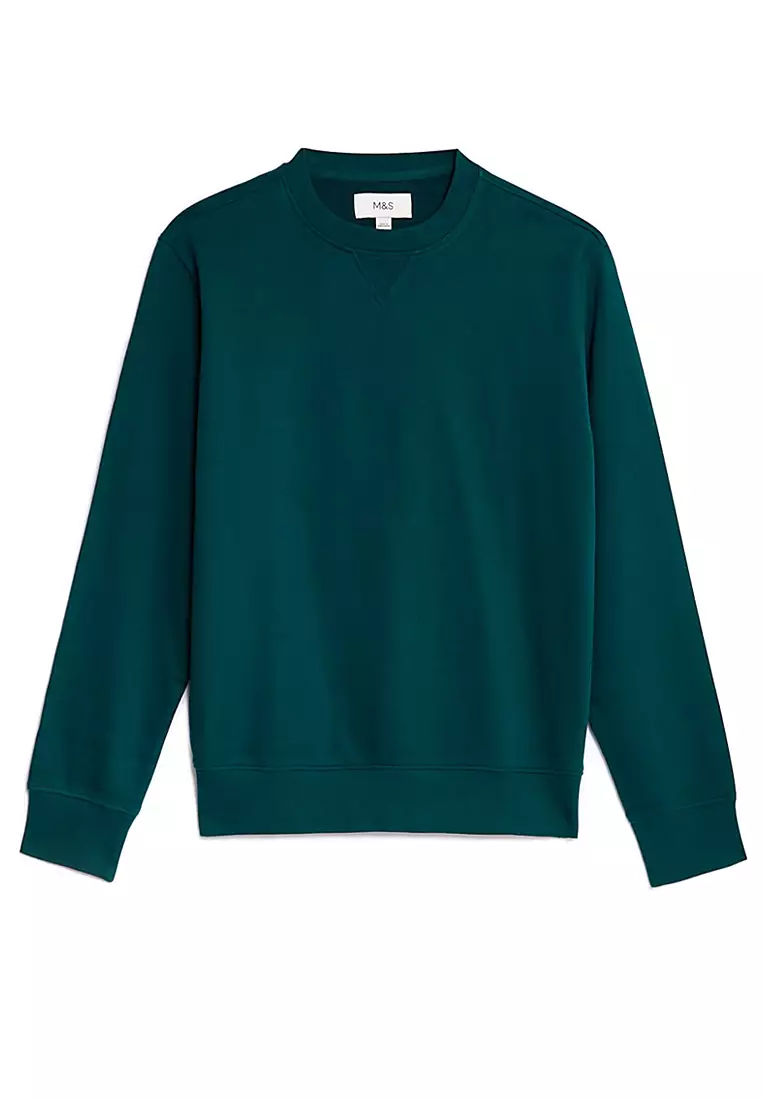 Pure Cotton Crew Neck Sweatshirt