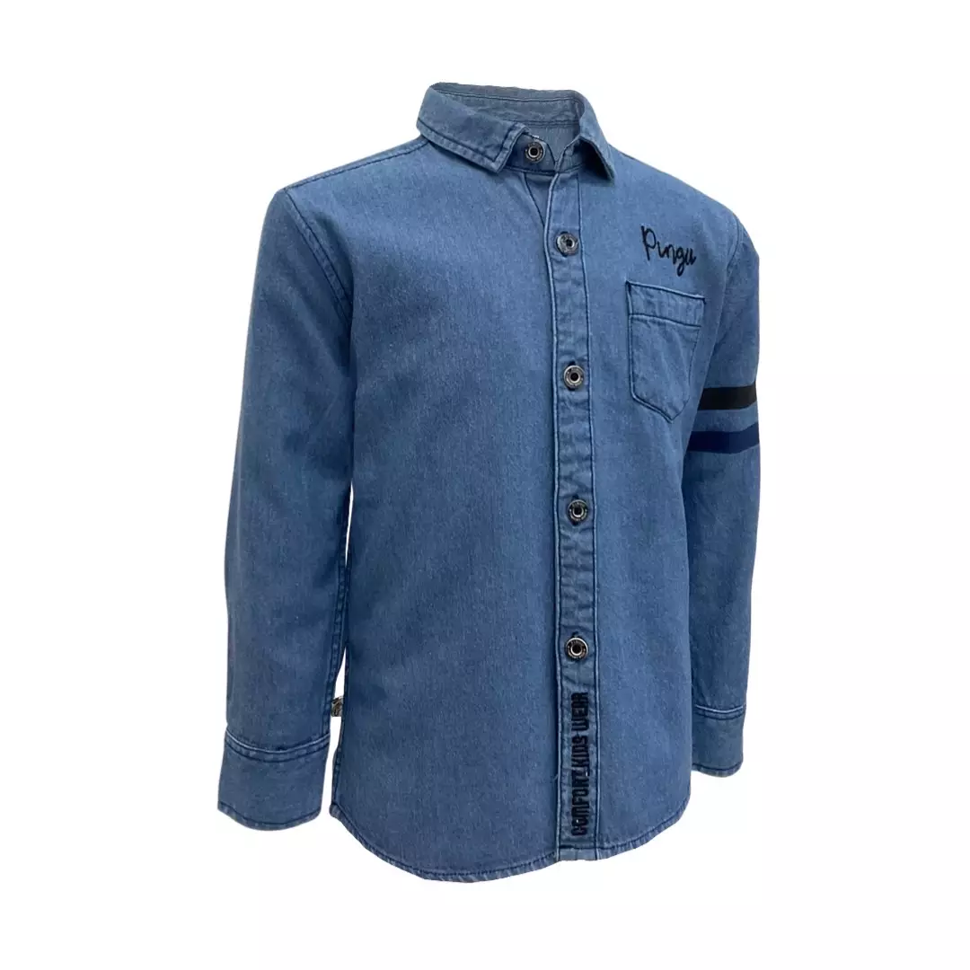 Pingu Kemeja Anak Laki Laki Chambray Panjang N92106723