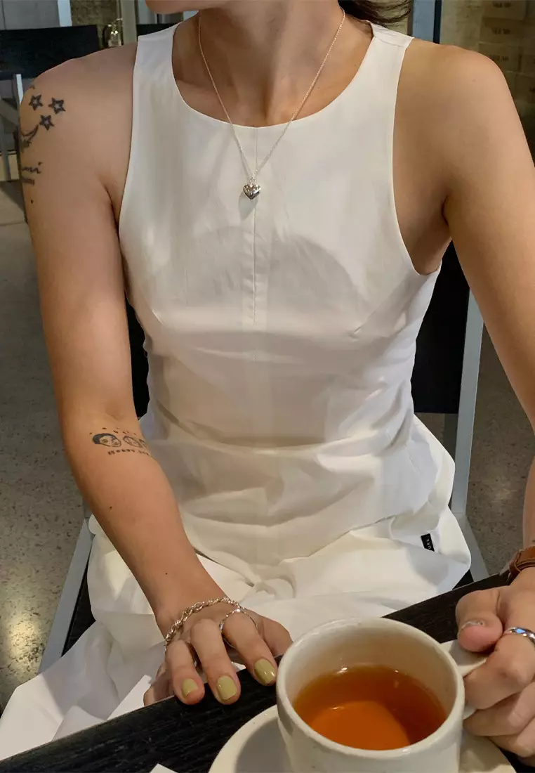 2025 round neck long sleeveless vest dress CA25032738W