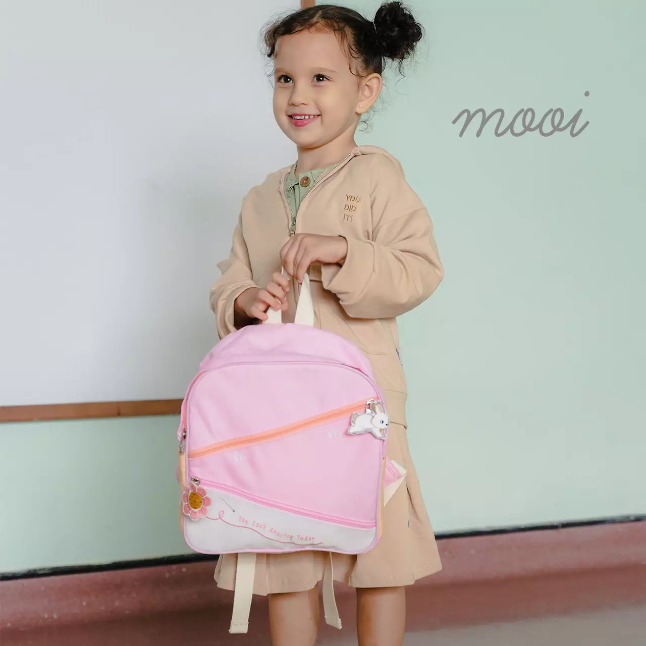 Mooi Tas Ransel Anak Ziggy Backpack - Pink Bunny