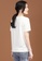 A-IN GIRLS 白色 時尚印花拼接雪紡T恤 E46ADAA48FF7C8GS_2